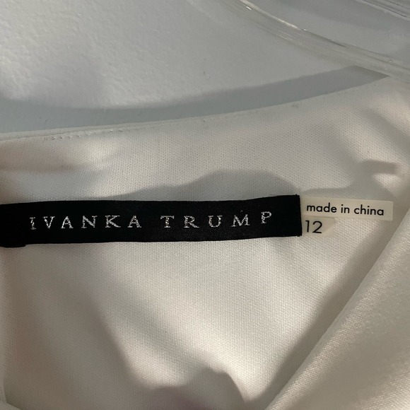 Ivanka Trump Ivory Top Black Sheath Dress size 12 NEW Sleeveless Career Business - Picture 3 of 13